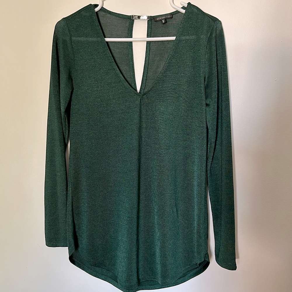 Dynamite Emerald Green Tunic with back detail